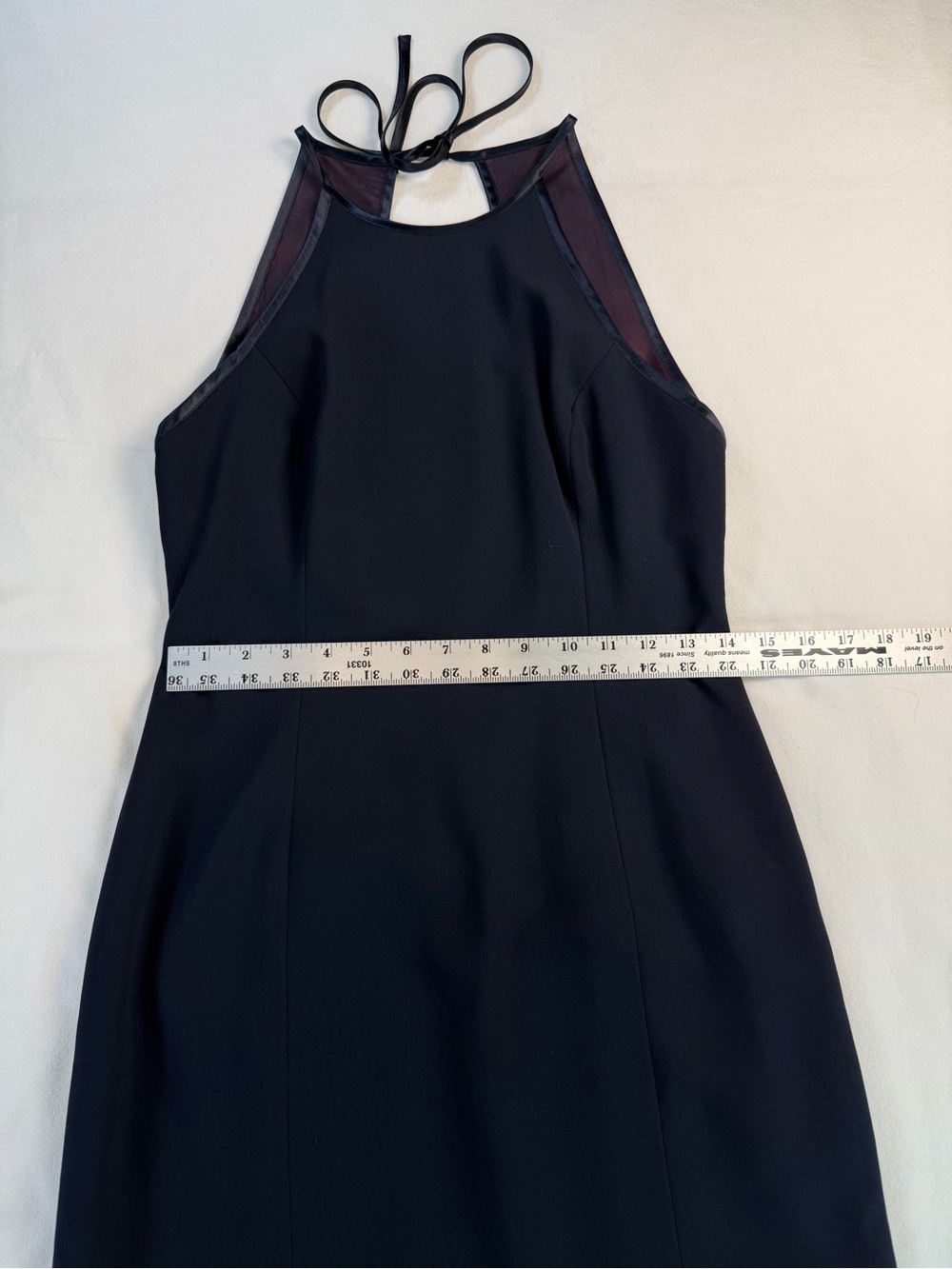 Laundry By Shelli Segal Dark Navy Open Back 90’s Halter Mini Dress - Picture 7 of 12